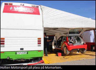Holten Motorsport på plass på Momarken. Foto: Unn Dalseth